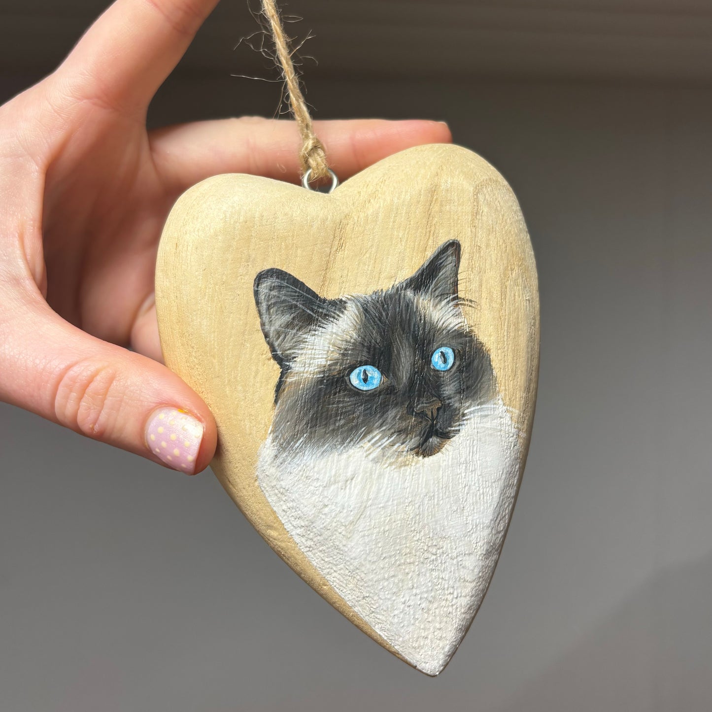 Hanging Wood Heart
